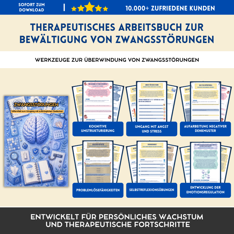 Zwangsstörung (OCD) – Therapeutisches Arbeitsbuch – Therapeutische Werkzeuge und Bewältigungsstrategien